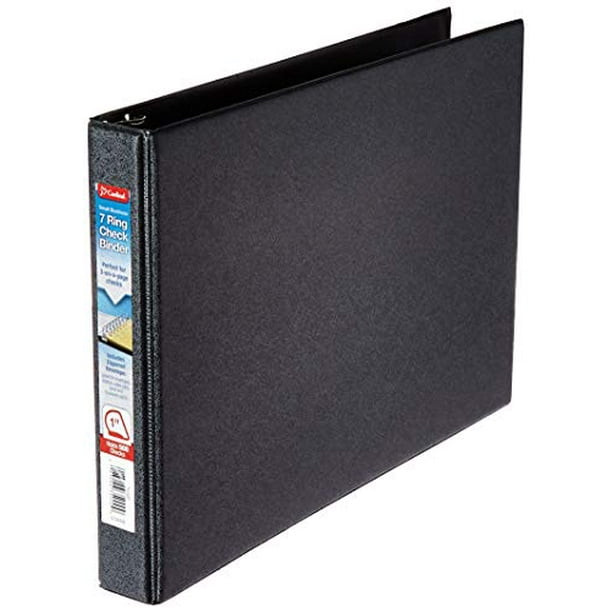 Business Check Binder 7 Ring 3 On Page Checks W//Zip Organizer Maroon Color
